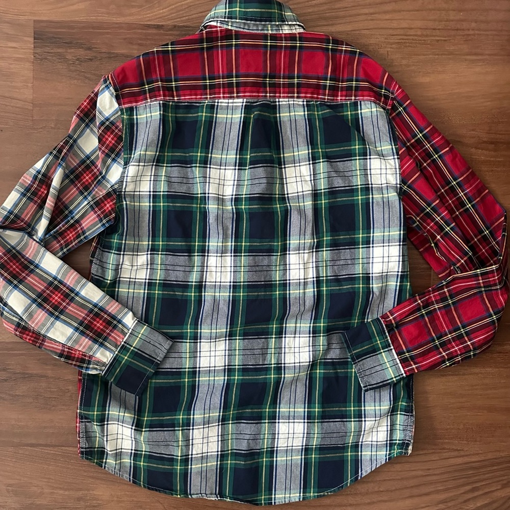Crewcuts Boys Christmas Plaid Shirt, Size 14 - Picture 4 of 4